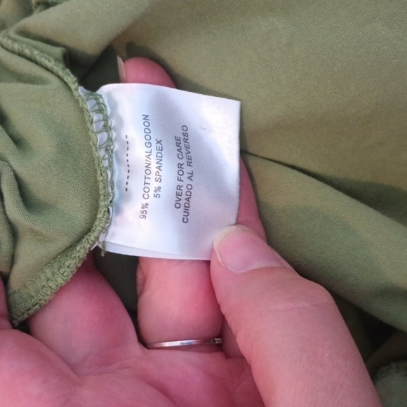 Calvin Klein vintage retro style fern green blouse size S - Picture 6 of 7